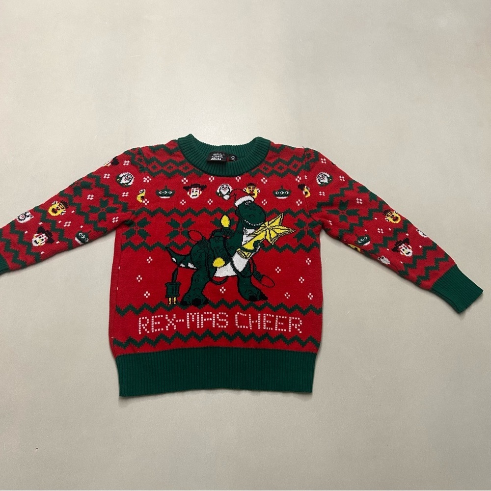 Toy Story Disney Pixar “ Merry Rex Mas’” Ugly Christmas Sweater  S - 18 months